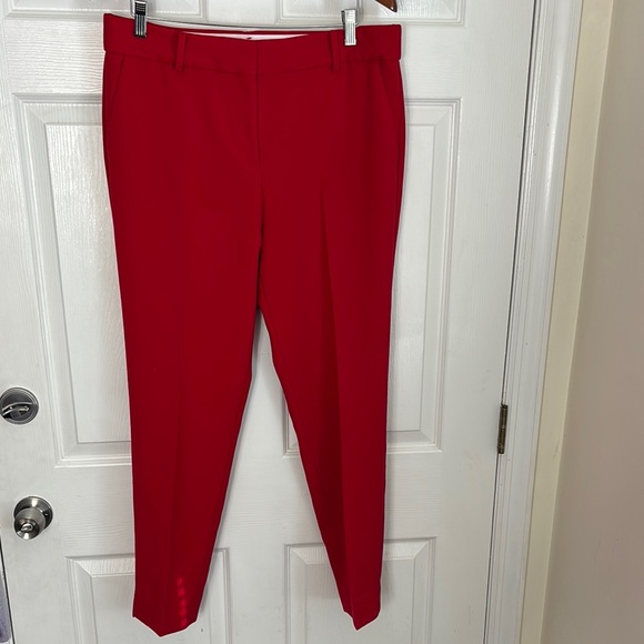 TALBOTS Hampshire Ankle Pant size 10 Vibrant Red Women's Pants - Picture 1 of 14